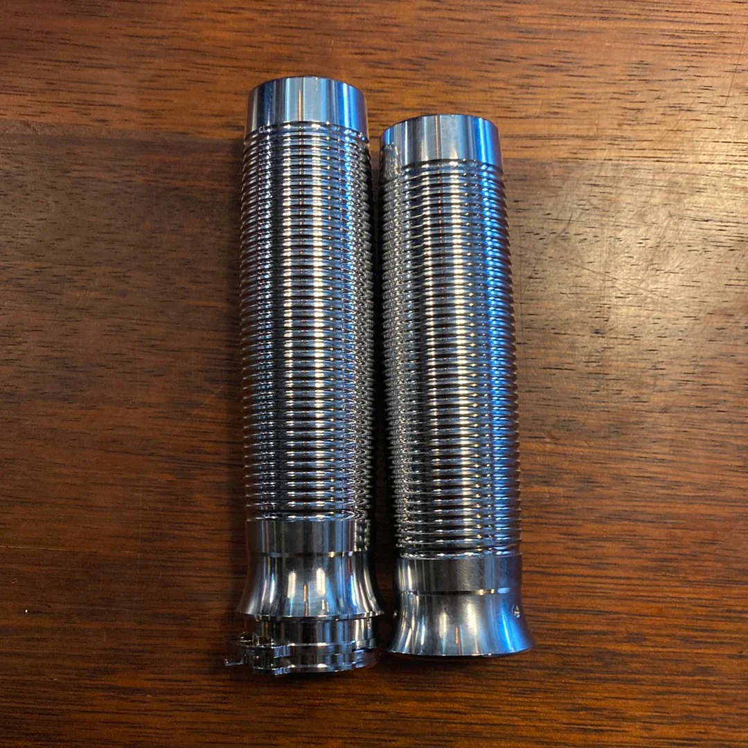 Yamaha XVS650 V-star 1" Ribbed Aluminium Grips - Image 3