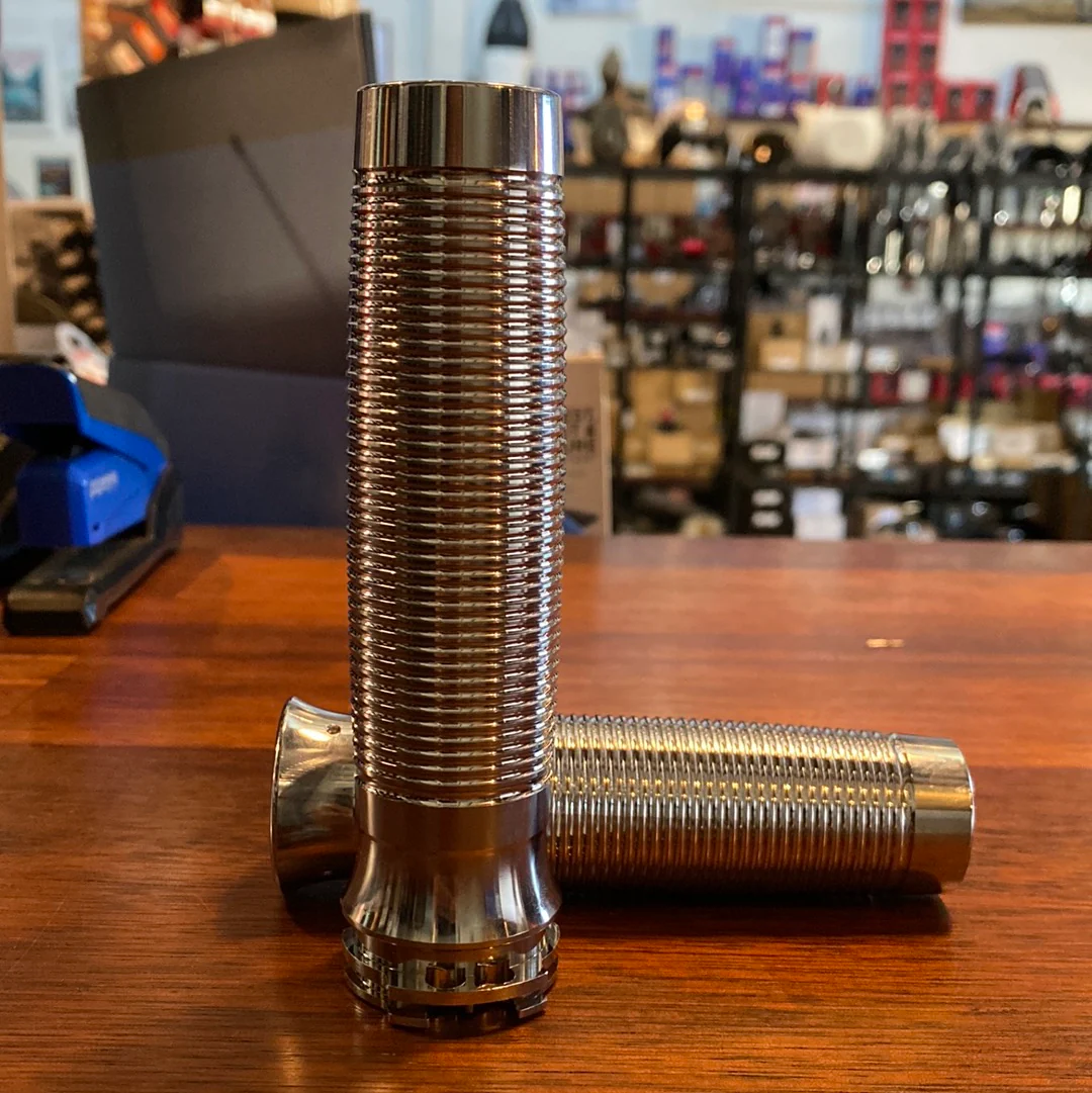 Yamaha XVS650 V-star 1" Ribbed Aluminium Grips - Image 5