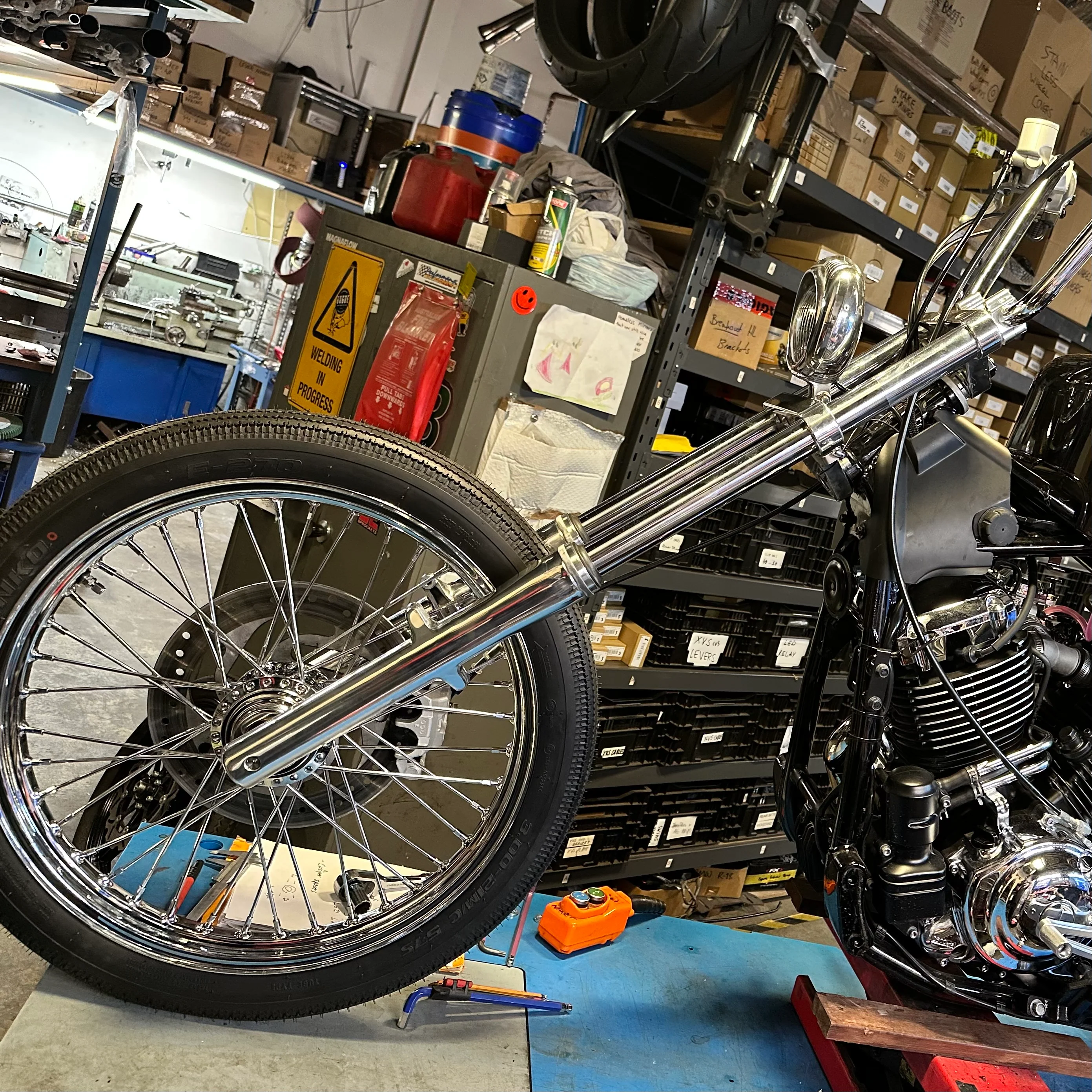 40 spoke 21x2.15 narrow Harley Sportster / narrow V-Star 650 chrome wheel - Image 5