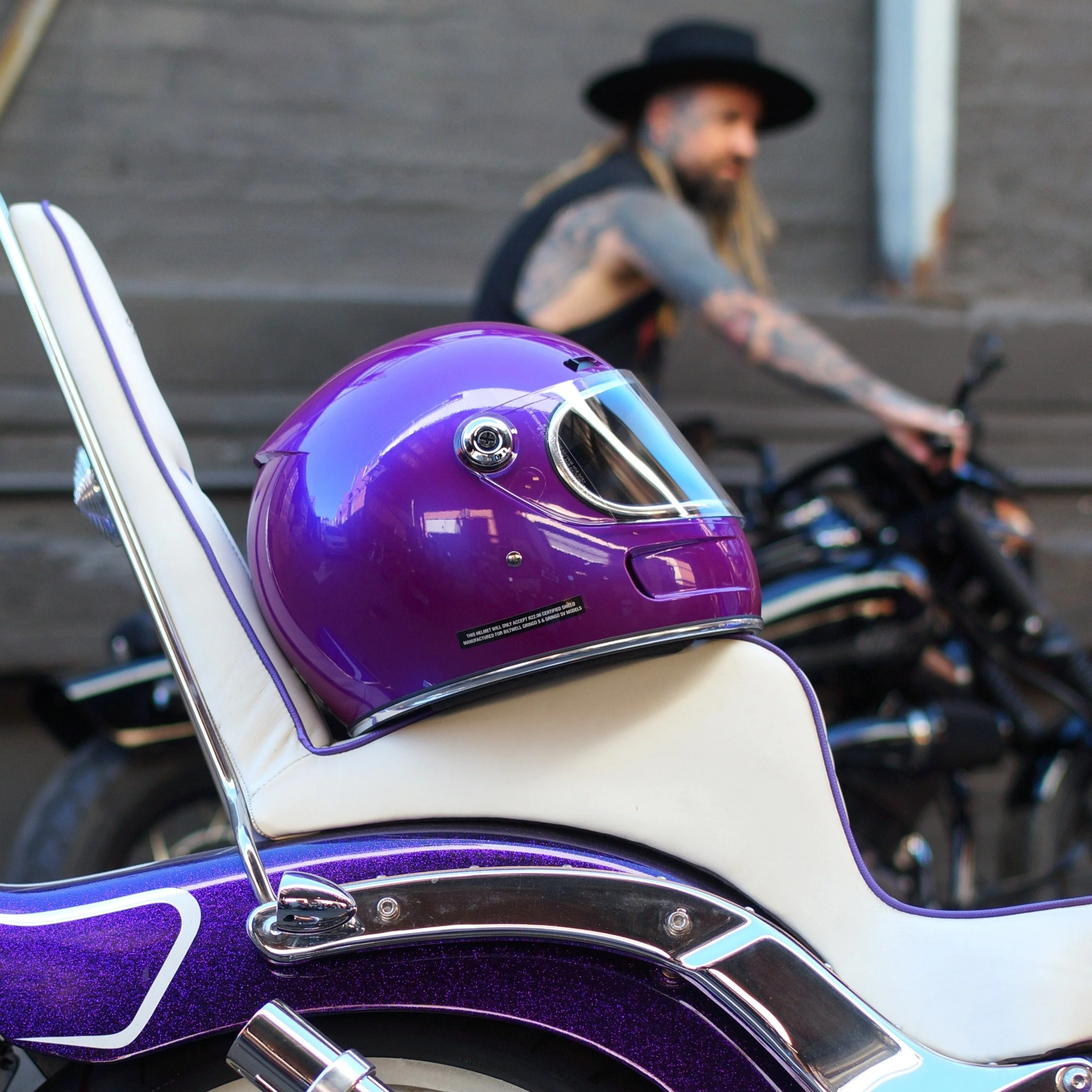 GRINGO SV 06 HELMET - METALLIC GRAPE - Image 21