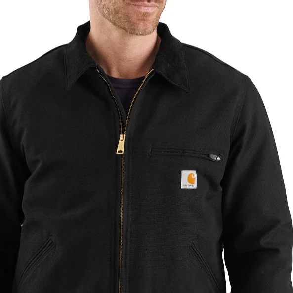 CARHARTT DUCK DETROIT JACKET BLACK - Image 10