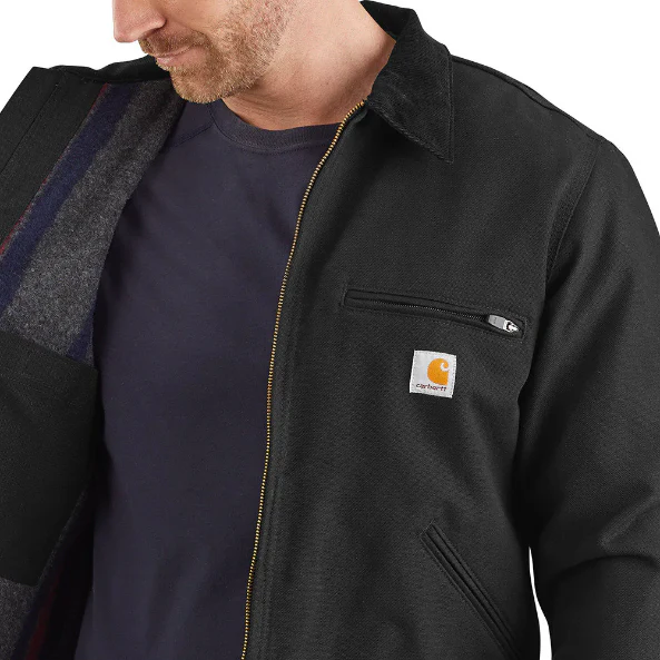 CARHARTT DUCK DETROIT JACKET BLACK - Image 8
