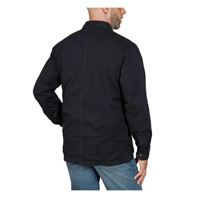 CARHARTT FLEECE LINED DENIM SHIRT JACK BLACK - Image 4