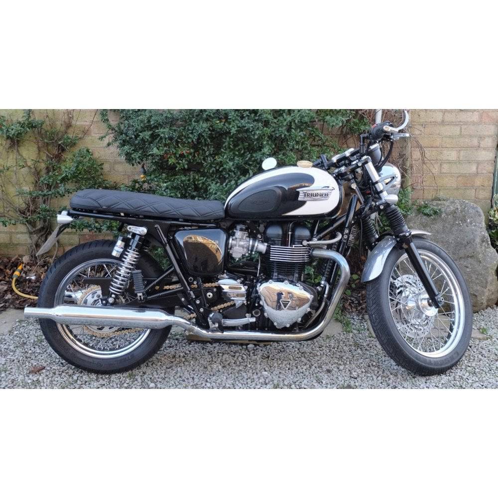 BONNEVILLE SKINNY SEAT - THE MAMBA - BLACK & TAN - Image 4
