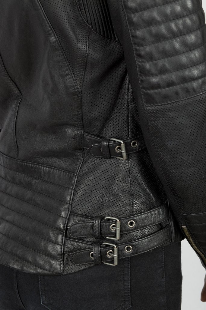 Wild & Free Black Motorcycle Jacket Women - Image 14