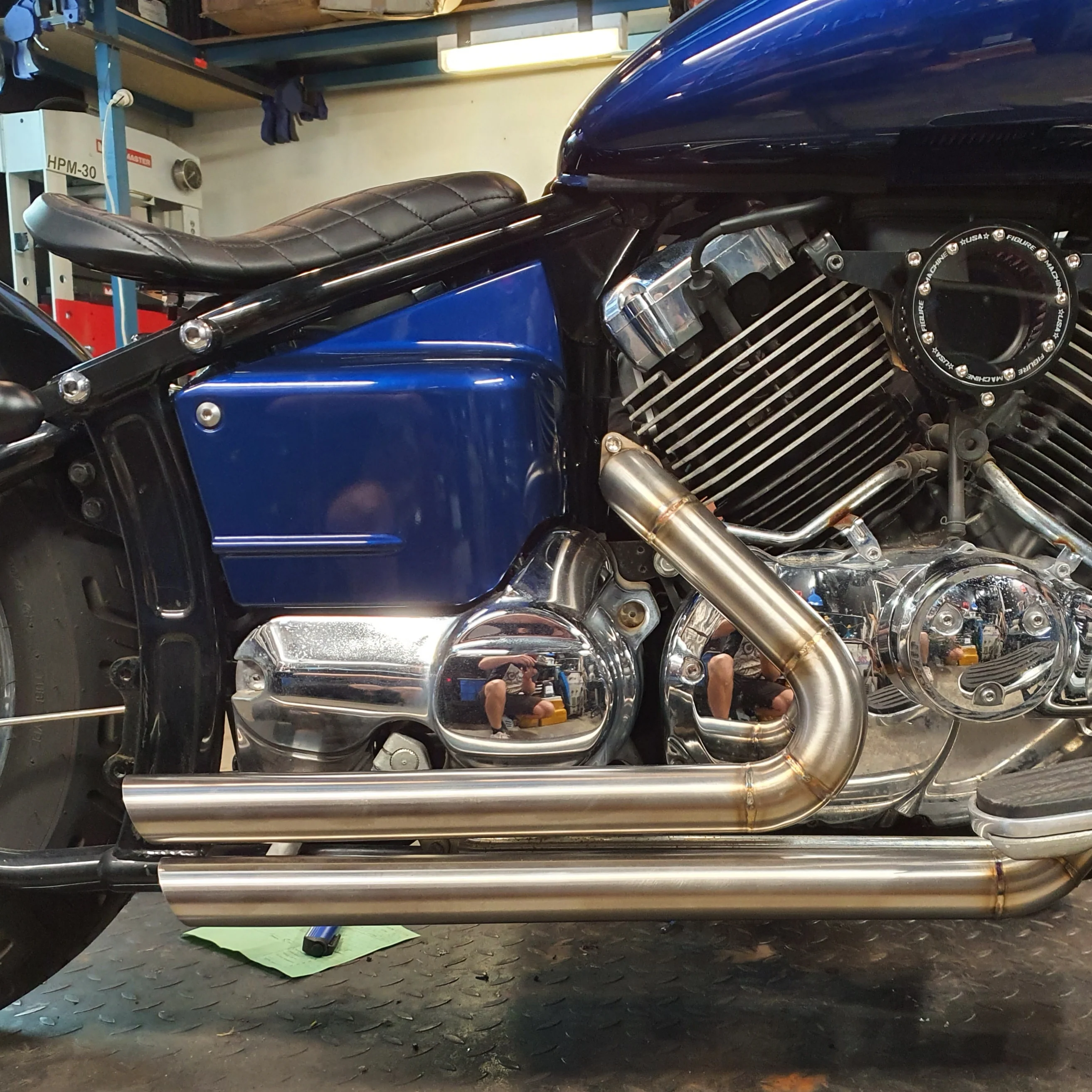 Yamaha XVS650 V-star - Stainless Exhaust "Short Shots" - Image 3