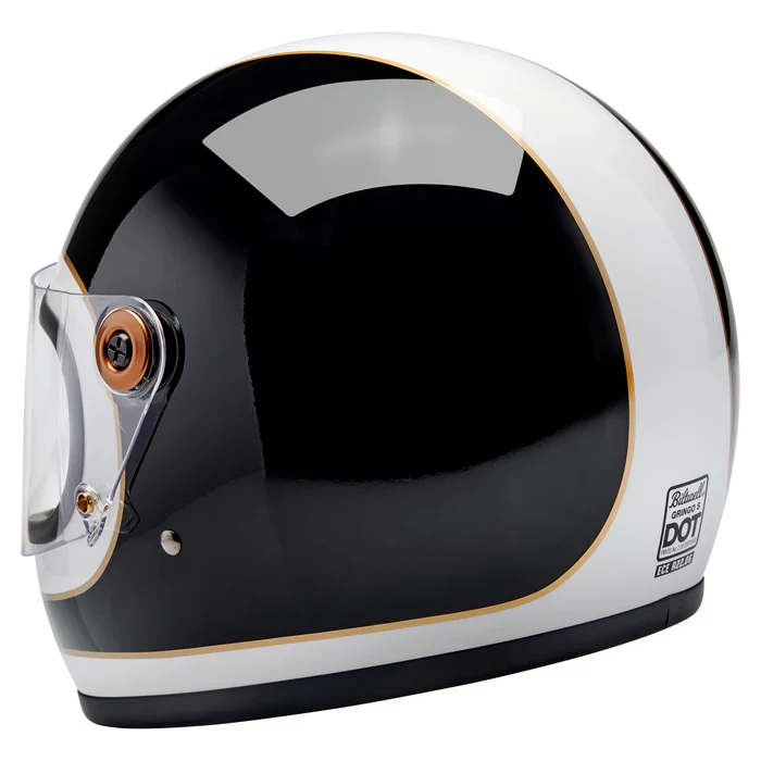 GRINGO S ECE R22.06 HELMET - GLOSS WHITE/GLOSS BLACK TRACKER - Image 10