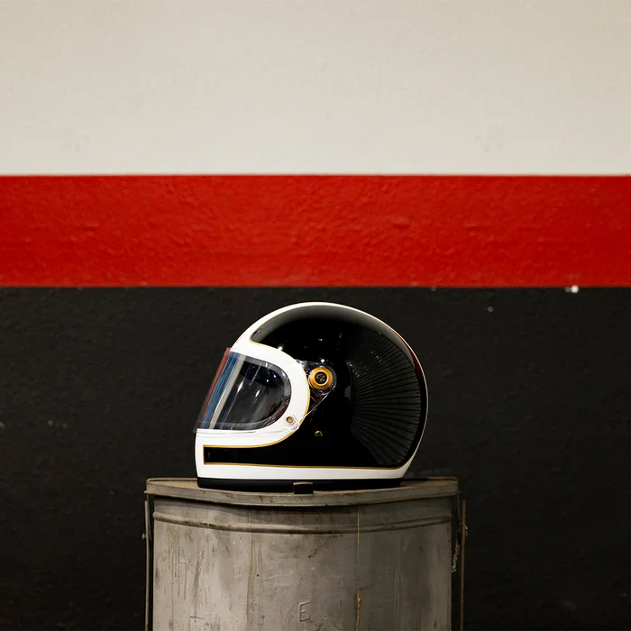 GRINGO S ECE R22.06 HELMET - GLOSS WHITE/GLOSS BLACK TRACKER - Image 13