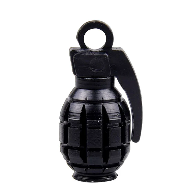 Hand Grenade Black Valve Stem Caps