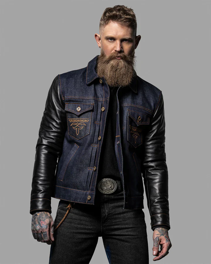 Ironhorse Denim & Leather Jacket - Image 6
