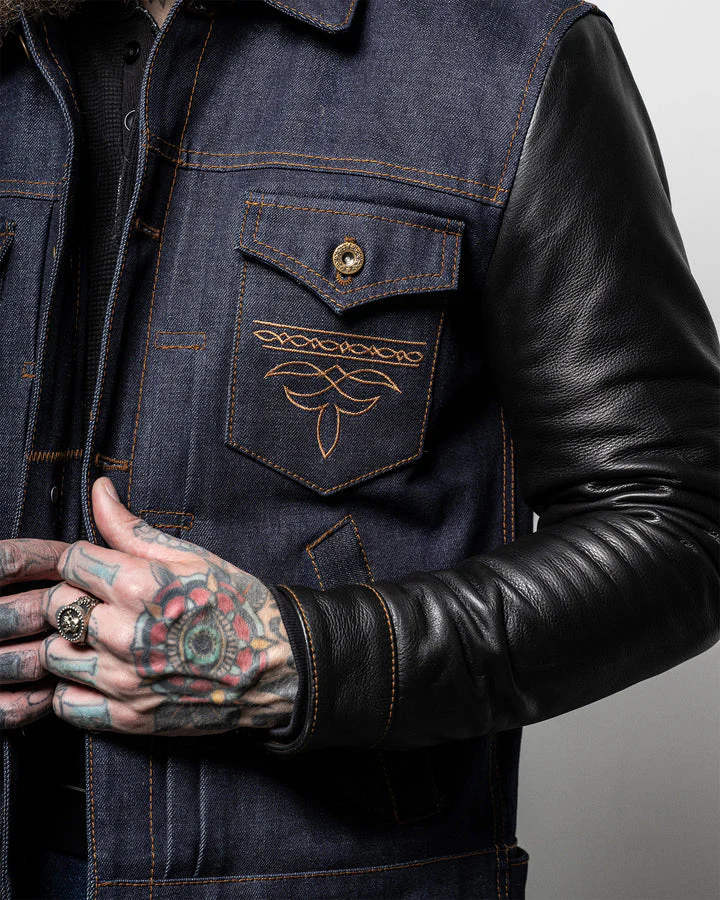 Ironhorse Denim & Leather Jacket - Image 9