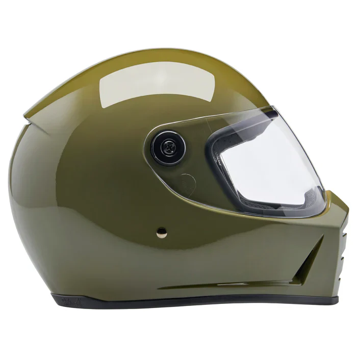 Lane splitter ECE R22.06 Helmet - Gloss Olive Green - Image 9