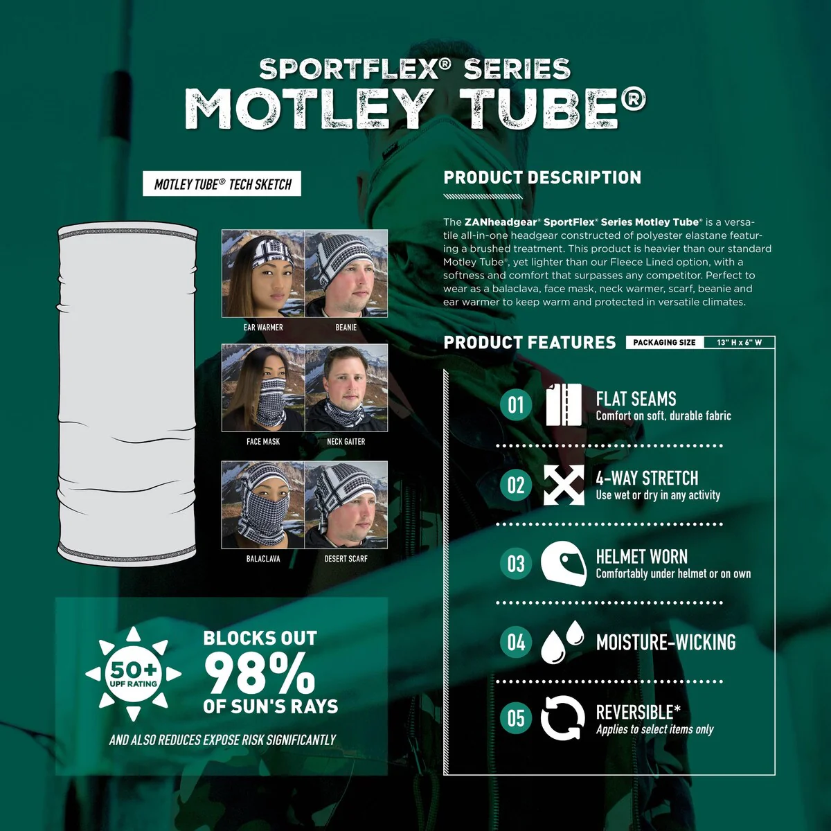 Motley Tube | Red Paisley - Image 3