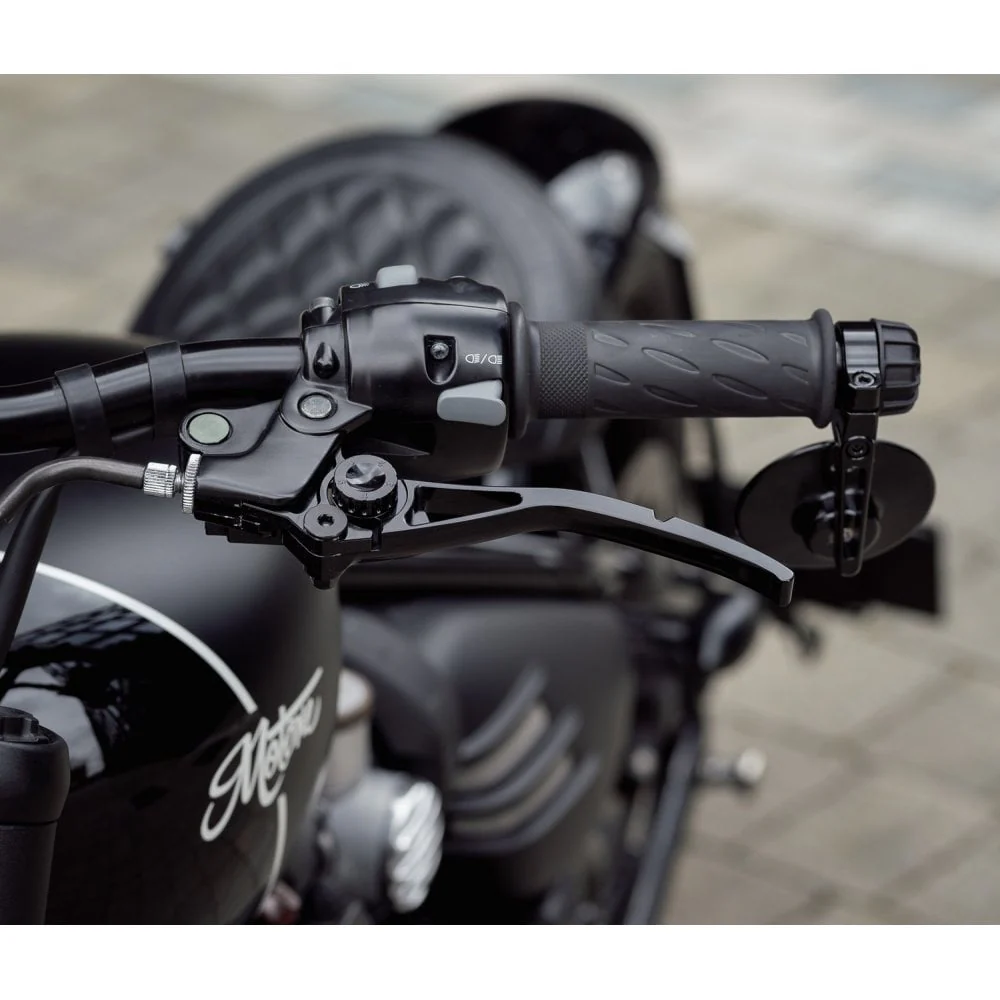 Motone PIKE Brake and Clutch Lever Set - Triumph - Adjustable - Billet Aluminium Black - Image 3
