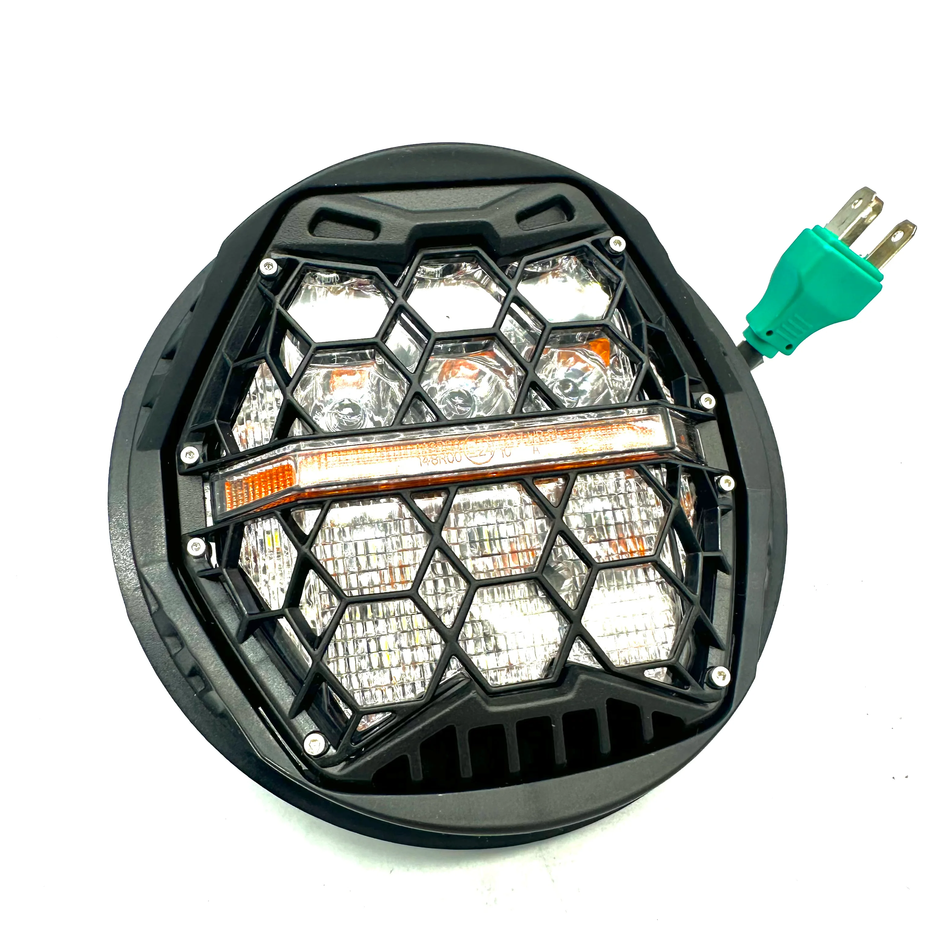 Yamaha XVS650 V-star Custom - Honeycomb LED headlight insert 5.75” - Image 3